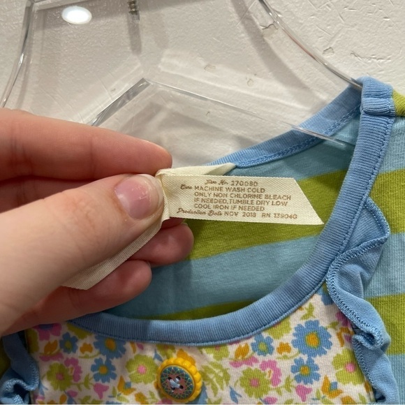 Matilda Jane Home Sweet Home Dress Size 4 Bib Ruffle Front - Picture 9 of 9